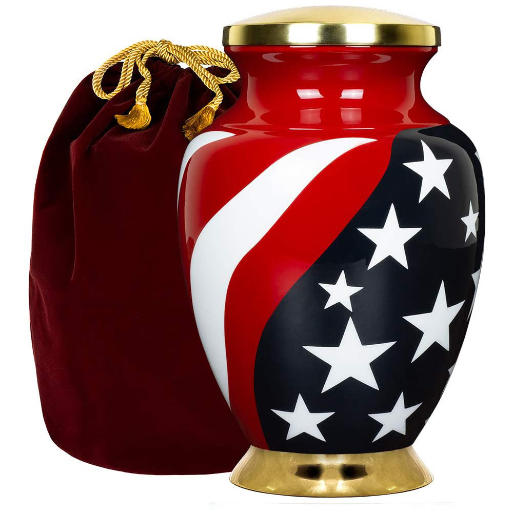 Brass Flag Urn