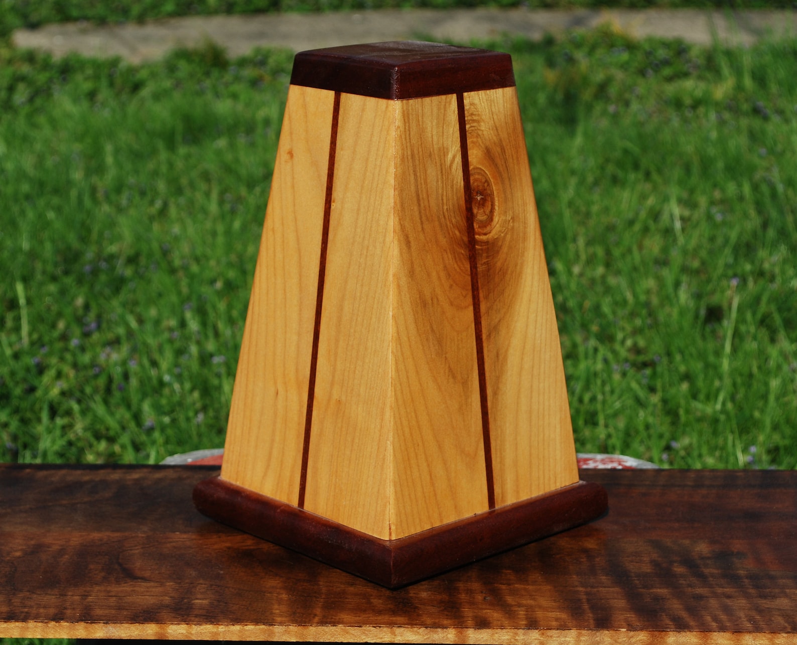 Carved Wood Custom Urn